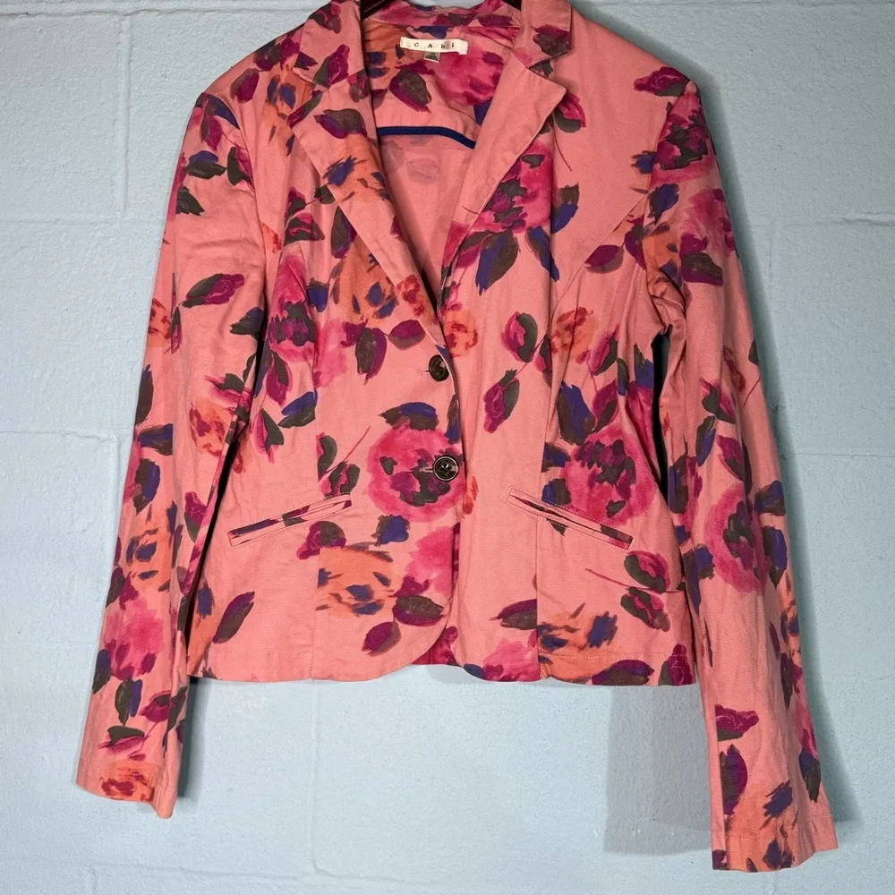 CAbi Pink Floral Blazer